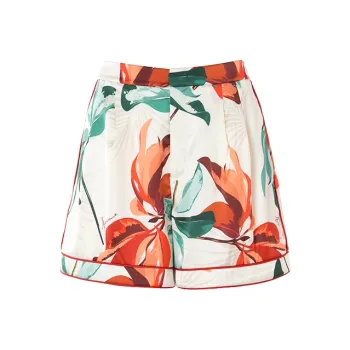 BESIONIA SS25 Casual Shorts Women's Green Pattern