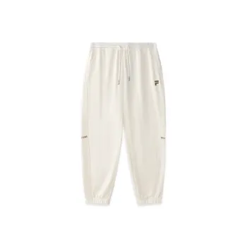 FILA FUSION Knitted Sports Pants Women's Cloud White