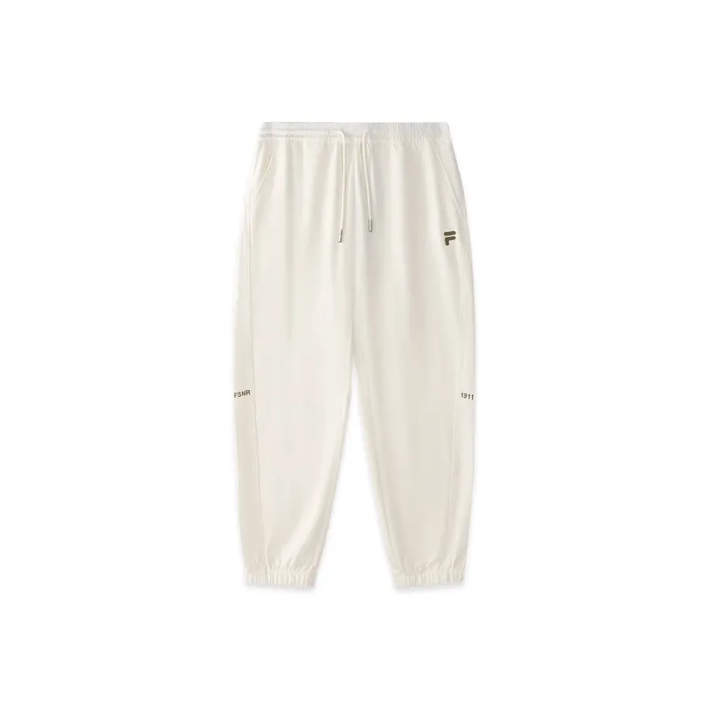 FILA FUSION Knitted Sports Pants Women's Cloud White-0