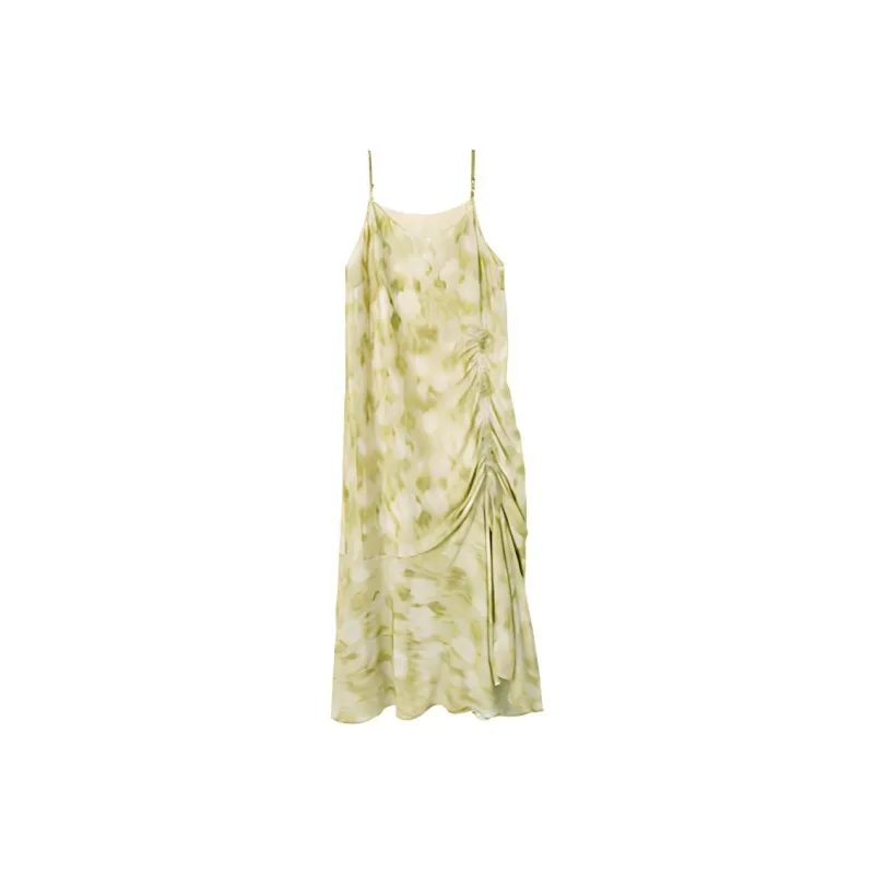 Fragment Slip Dress Women's White Green-0