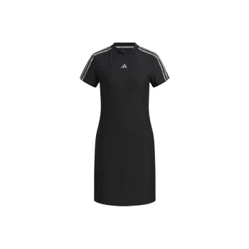 Adidas 3 Stripes Dress Short Sleeved Dress Women's Black