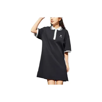 Anta x DALISHUISHOU LIANMINGKUAN Life Collection Short Sleeved Dress Women's Basic Black