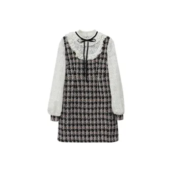 LULUALWAYS Long-Sleeved Dresses Women's Black