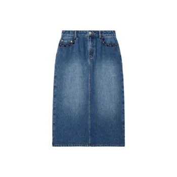 Goodland Denim Long Skirts Women's Vintage Blue
