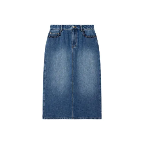 Goodland Denim Long Skirts Women's Vintage Blue