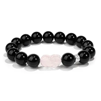 PUTUOSHANWENCHUANG Obsidian Jade Bracelets Unisex