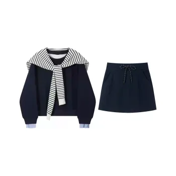 FLIM Sweatshirt Set Women's Navy Blue
