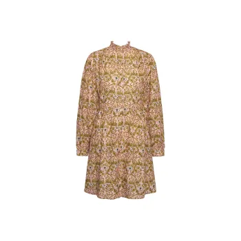 BARBOUR x William Morris Gallery Isabella FW24 Long-Sleeved Dresses Women's Pink Green