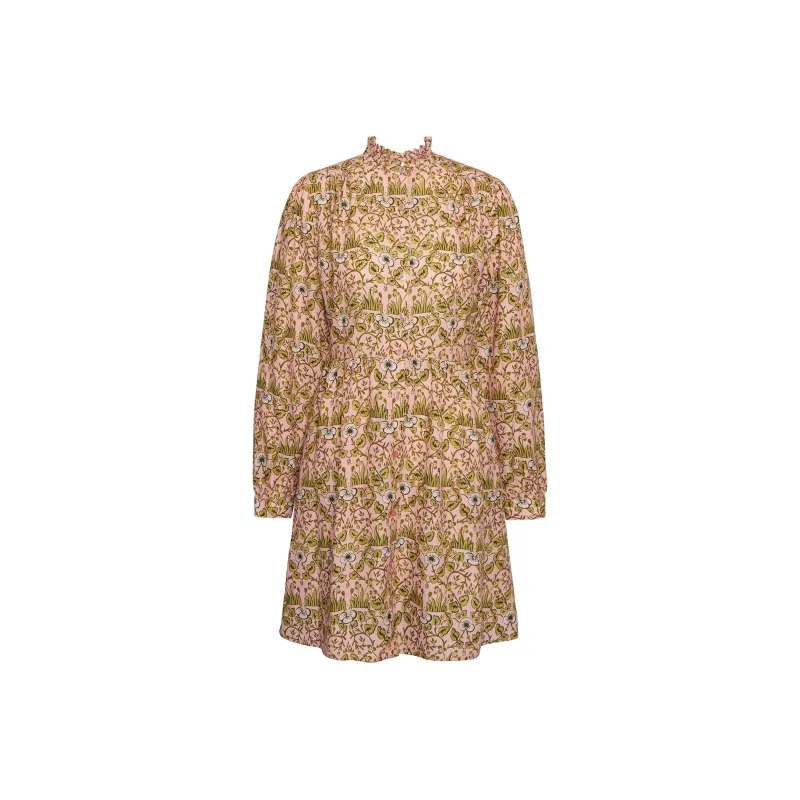 BARBOUR x William Morris Gallery Isabella FW24 Long-Sleeved Dresses Women's Pink Green-0