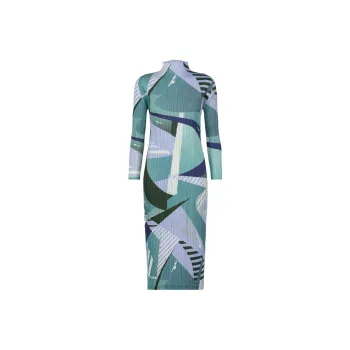 PLEATS PLEASE ISSEY MIYAKE Long-Sleeved Dresses Women's Light Blue