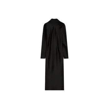 SportMa Abito A Kimono In Raso Compatto Long-Sleeved Dresses Women's Black