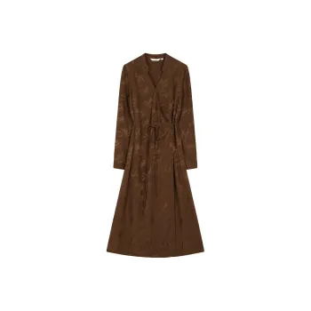IHIMI Long-Sleeved Dresses Women's Nut Brown
