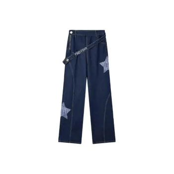 TIBINB Jeans Women's Blue