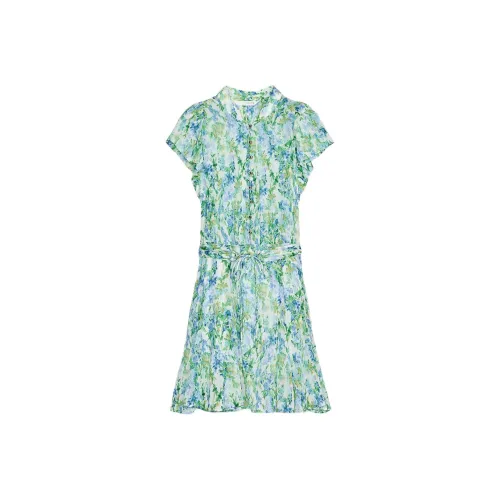 ZARA Short Sleeved Dress Women's Multicolor