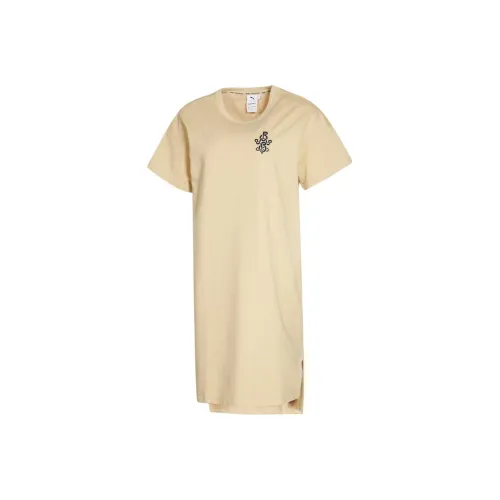 PUMA Short Sleeved Dresses Women's Khaki