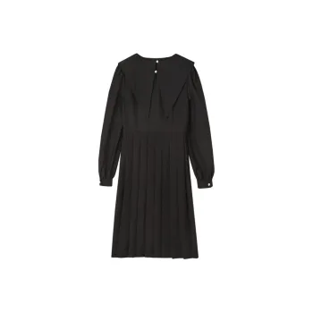【dme】 Long-Sleeved Dresses Women's Charcoal Black