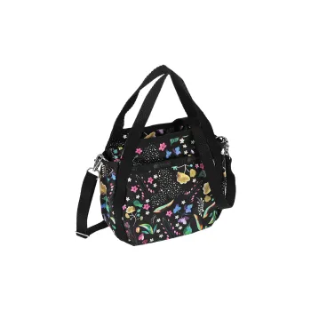 LeSportsac Polyester Shoulder Bag, Crossbody Bag, Handbag Mini Women's Black Multicolor