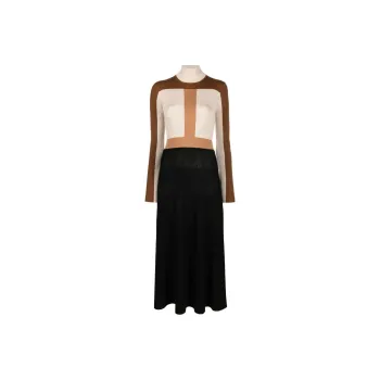 Chloé Colour-block Knitted Wool Dress