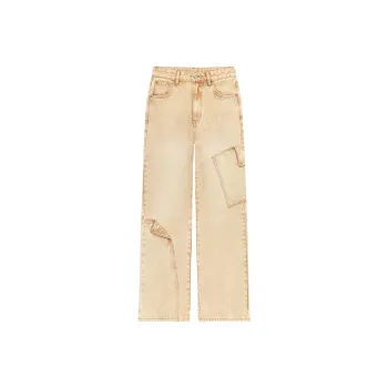 NO ONE ELSE Jeans Unisex Yellow Coffee