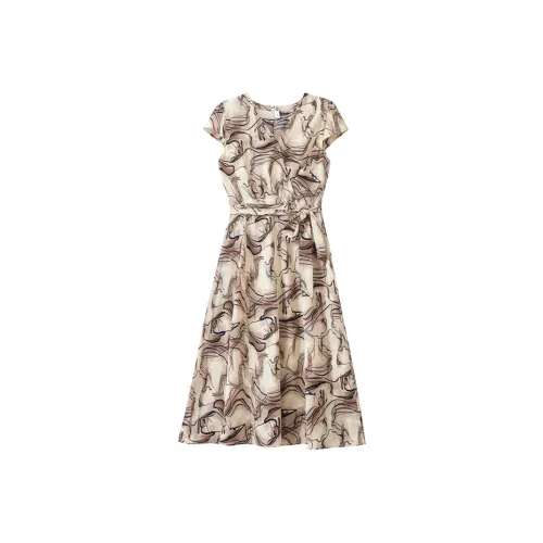Mapping Short Sleeved Dress Women's