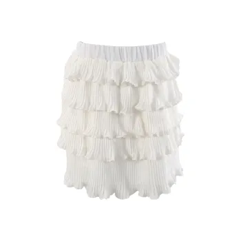 CLOUD SEASON Cropped Skirt White