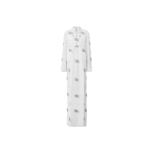 Burberry Long-Sleeved Dresses Women's White