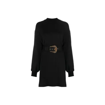 VERSACE JEANS Baroque Buckle Sweater Dress