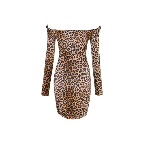 I.AM.GIA LORELAI MINI DRESS Long-Sleeved Dresses Women's Leopard