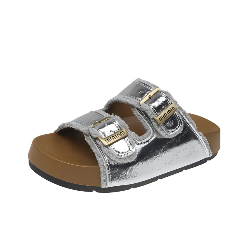 LXVB Rubber Sole Slip Resistant Slide Slippers Women's-5