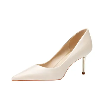 Lan Miao Slim Heel High Heels 6.5CM Women's Champagne