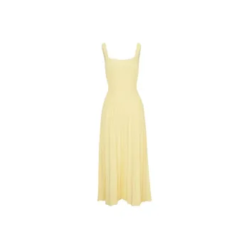 Staud Ellison Pleated Midi Dress