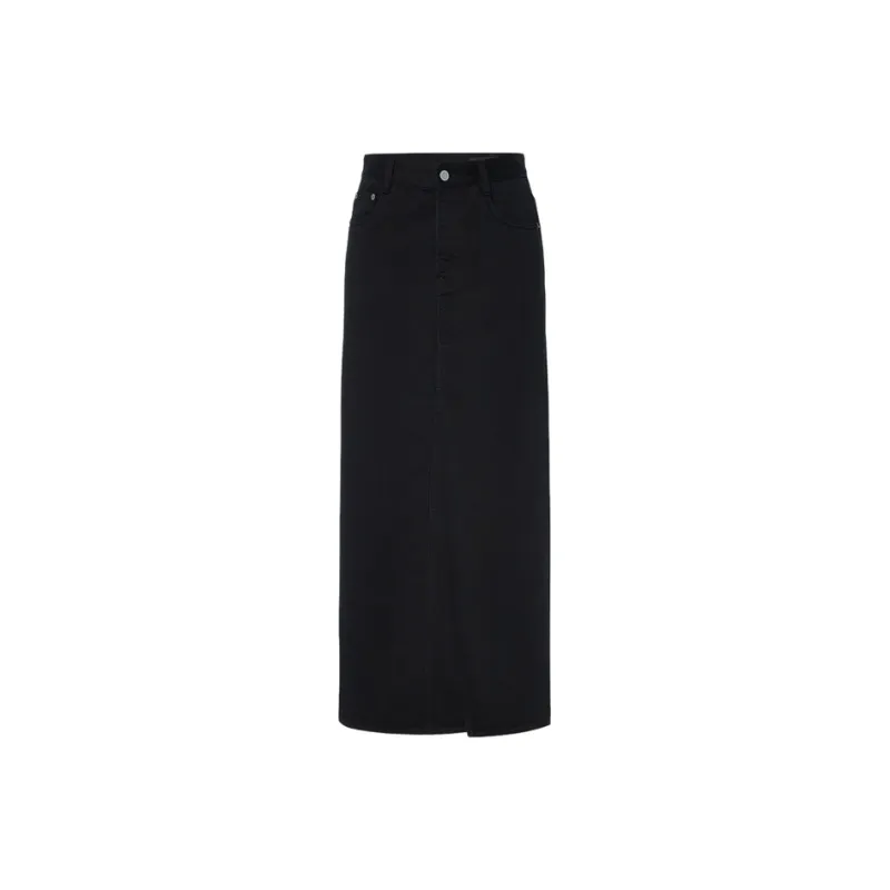 MOCO Denim Long Skirts Women's Denim Black-0
