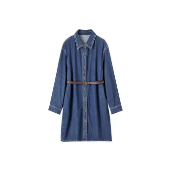 SENTUBILA Long Sleeved Dresses Women's Azure Blue
