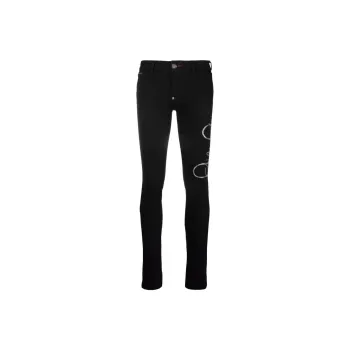 PHILIPP PLEIN Logo embellished High waisted Skinny Jeans