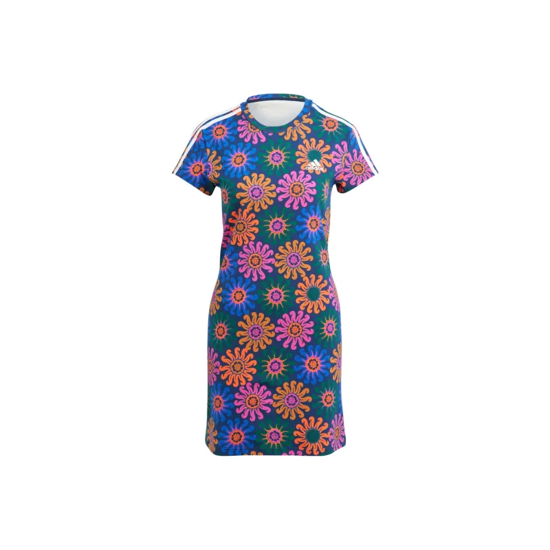 Farm Rio X Adidas FARM Rio Short Sleeved Dresses Women's Indigo-0
