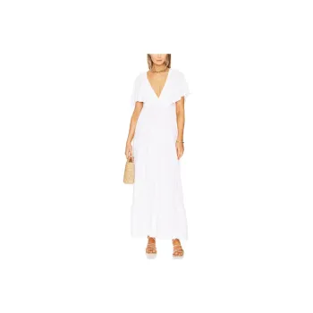 FREE PEOPLE Short-Sleeved Dresses Women's White