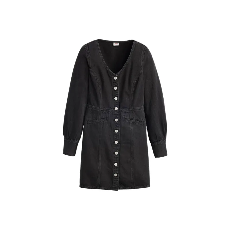 Levi’s Long-Sleeved Dresses Women's Black-0