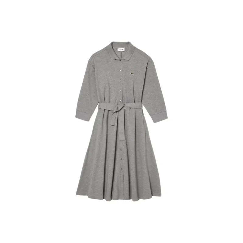 LACOSTE Long-Sleeved Dresses Women's Gray China-0