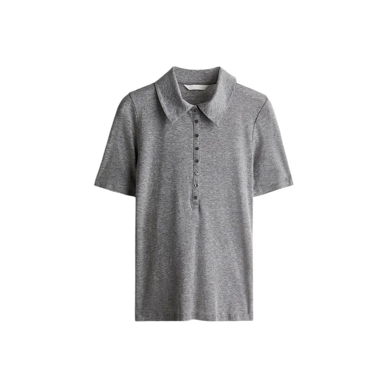 H&M Polo Shirt Women's Mixed Gray-0