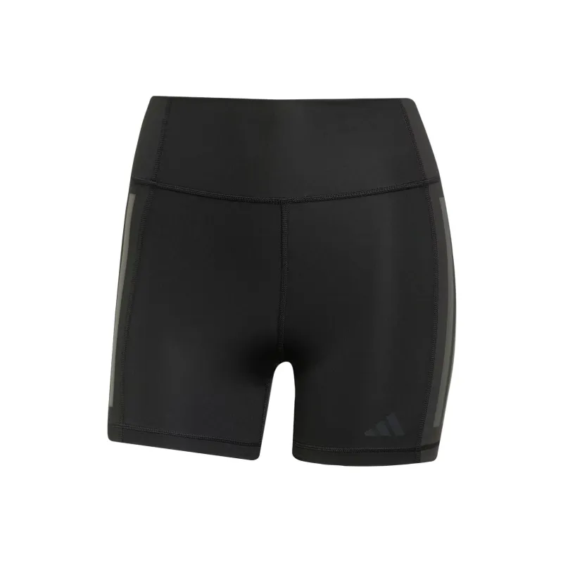 Adidas Women's Optime 3 Stripes 1/4 Short Leggings Black-0