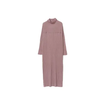 Beams Long Sleeved Dress Women's Purple