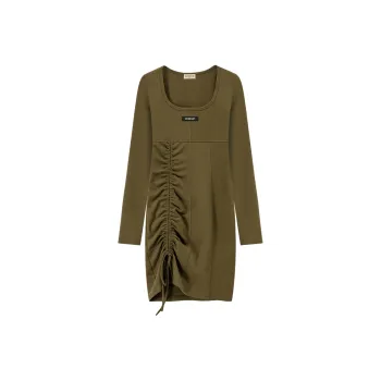 NO ONE ELSE Long Sleeved Dresses Women's Mustard Green