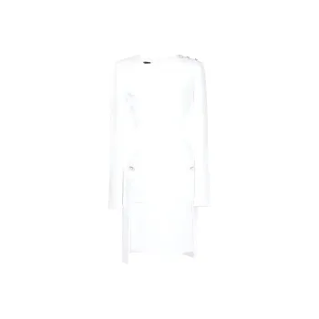 Duffy Fashion Long Sleeved Dresses Women's White