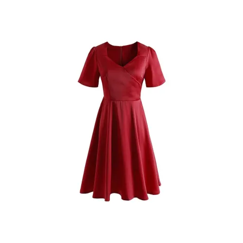 Migu Short Sleeved Dresses Women's Red Glow