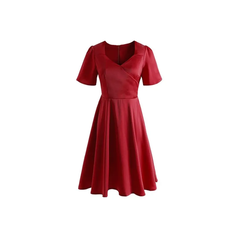 Migu Short Sleeved Dresses Women's Red Dawn-0