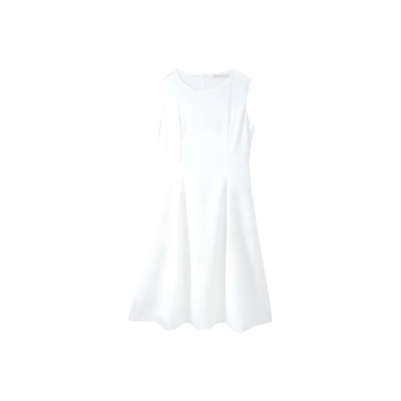 Romon Sleeveless Dresses Women's White-0