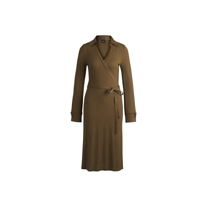 HUGO BOSS Long-Sleeved Dresses Women's Light Brown-0