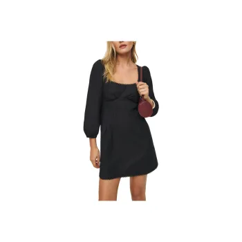 REFORMATION Miara Dress Long-Sleeved Dresses Women's Black
