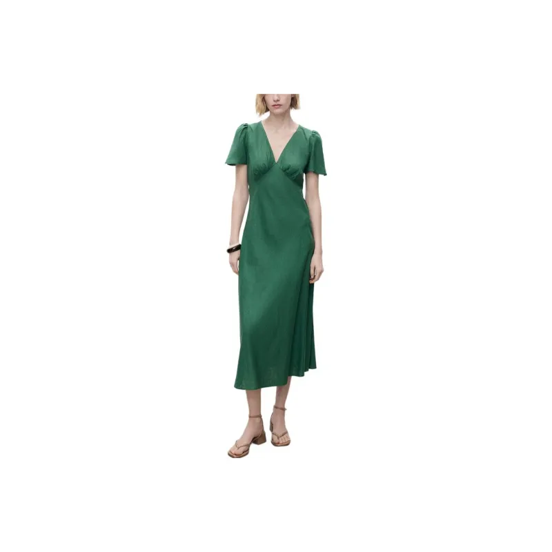 MANGO Short Sleeved Dress Women's-1