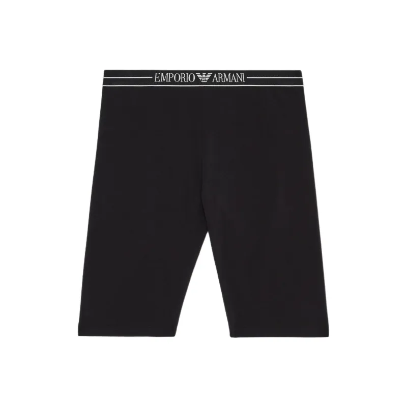 EMPORIO ARMANI Asv Organic cotton Biker Shorts With Logo Waistband-0